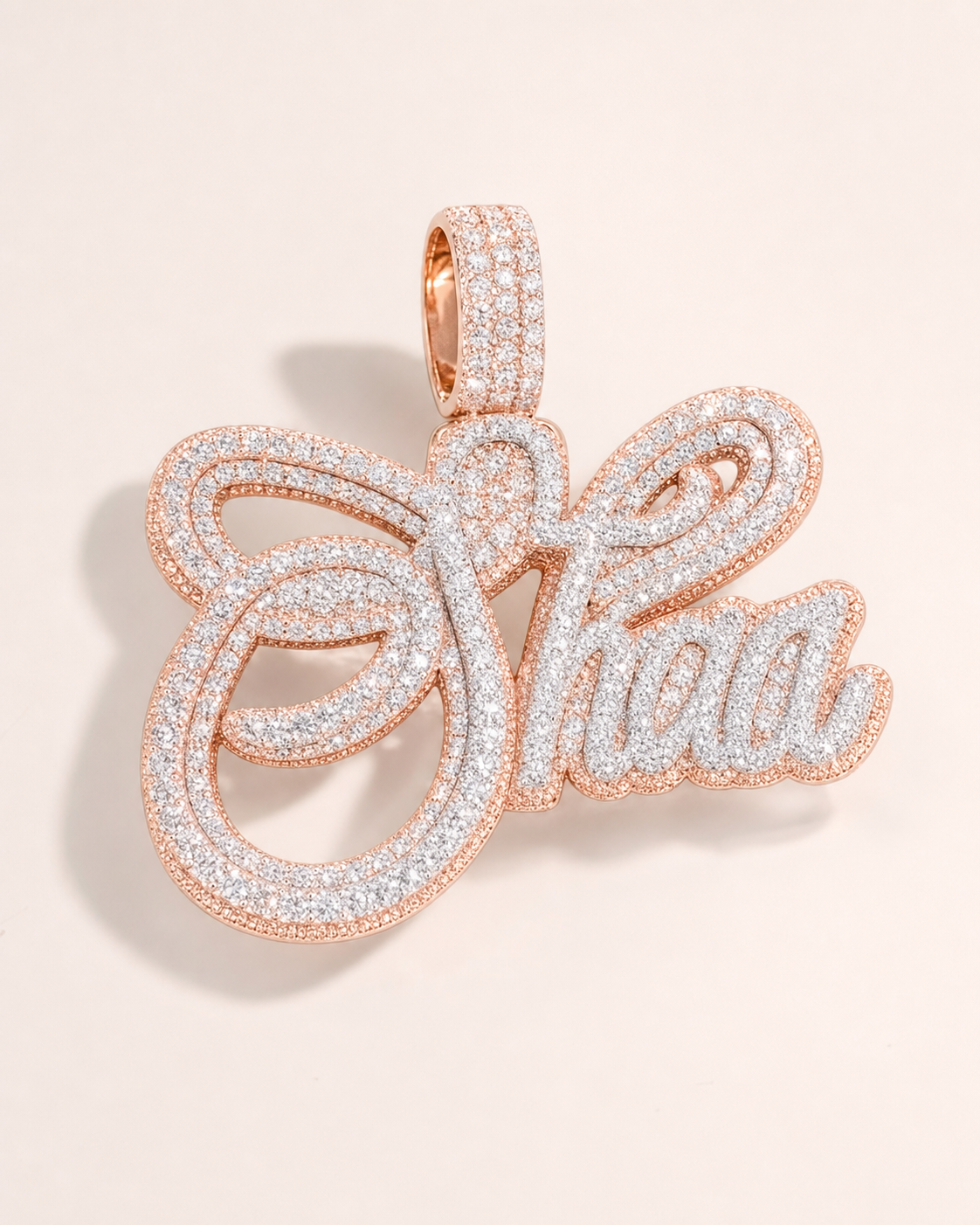 VVS1 Moissanite Custom Name Pendant - Cursive