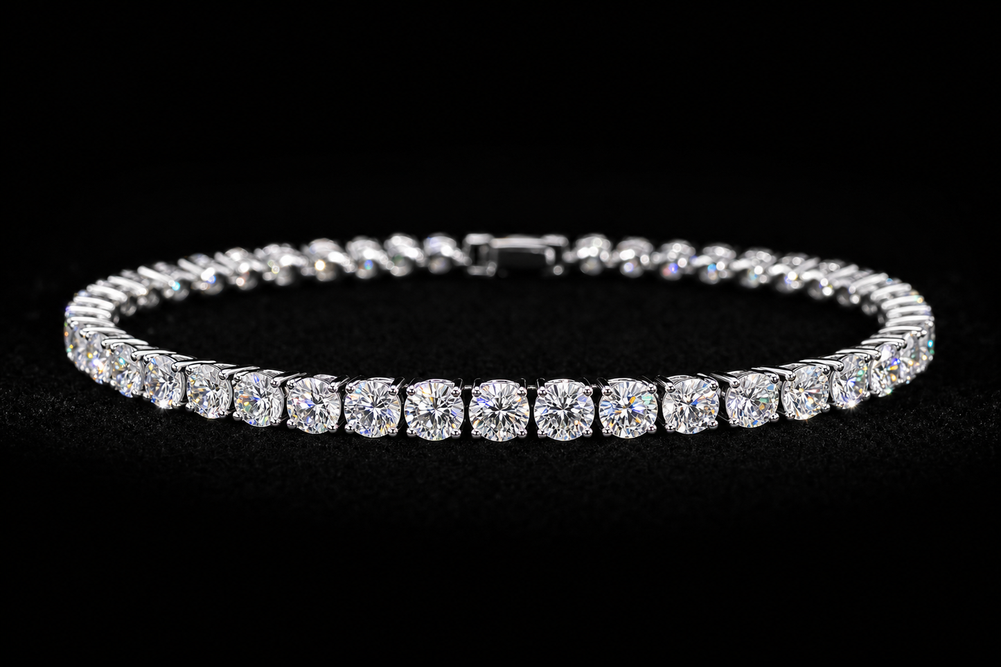 VVS Lab Moissanite Tennis Bracelet – Front View