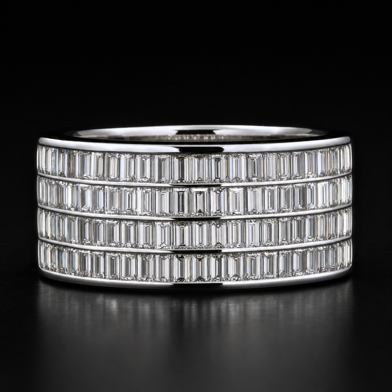 Baguette Iced Ring – Front View