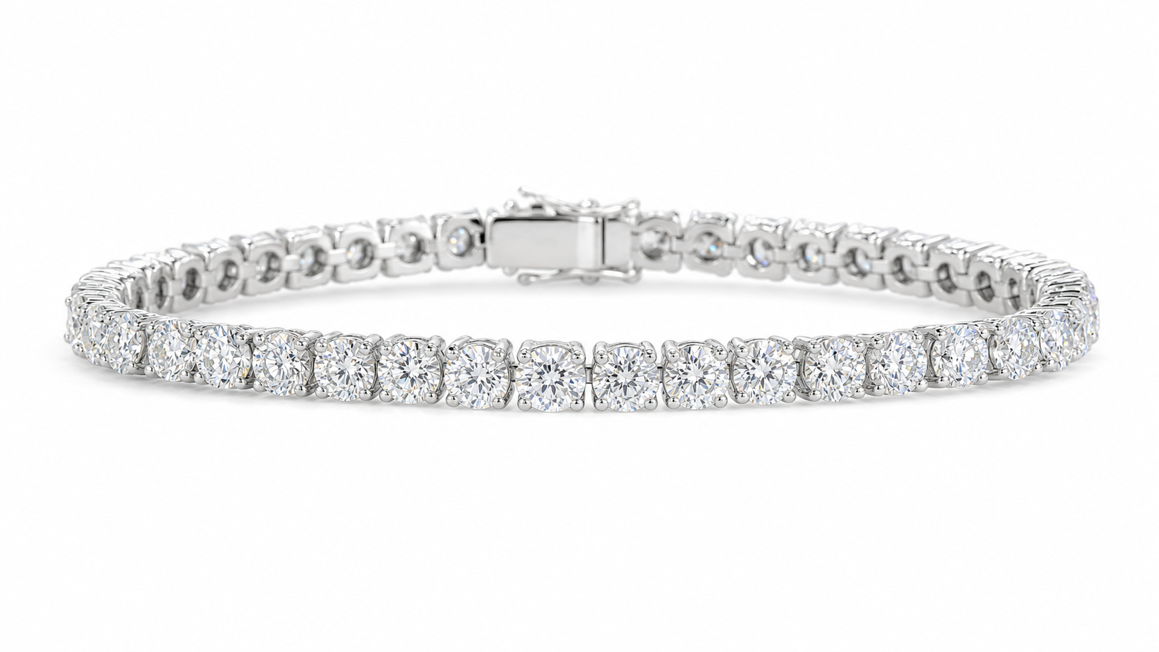 VVS1 Moissanite Tennis Bracelet - Silver