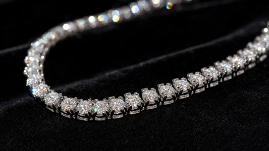 VVS1 Moissanite Tennis Chain - Silver
