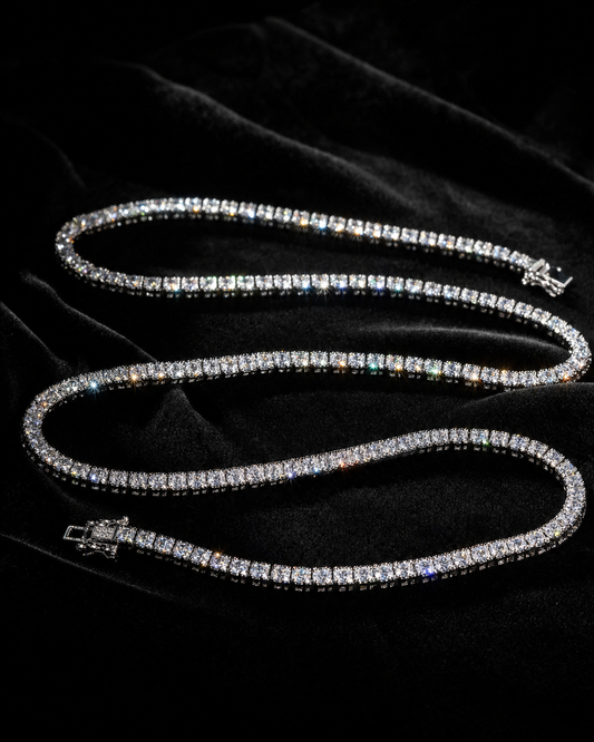 VVS1 Moissanite Box Chain - Silver