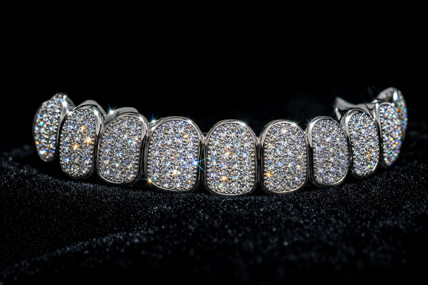 VVS1 Moissanite Bottom Grillz - Silver