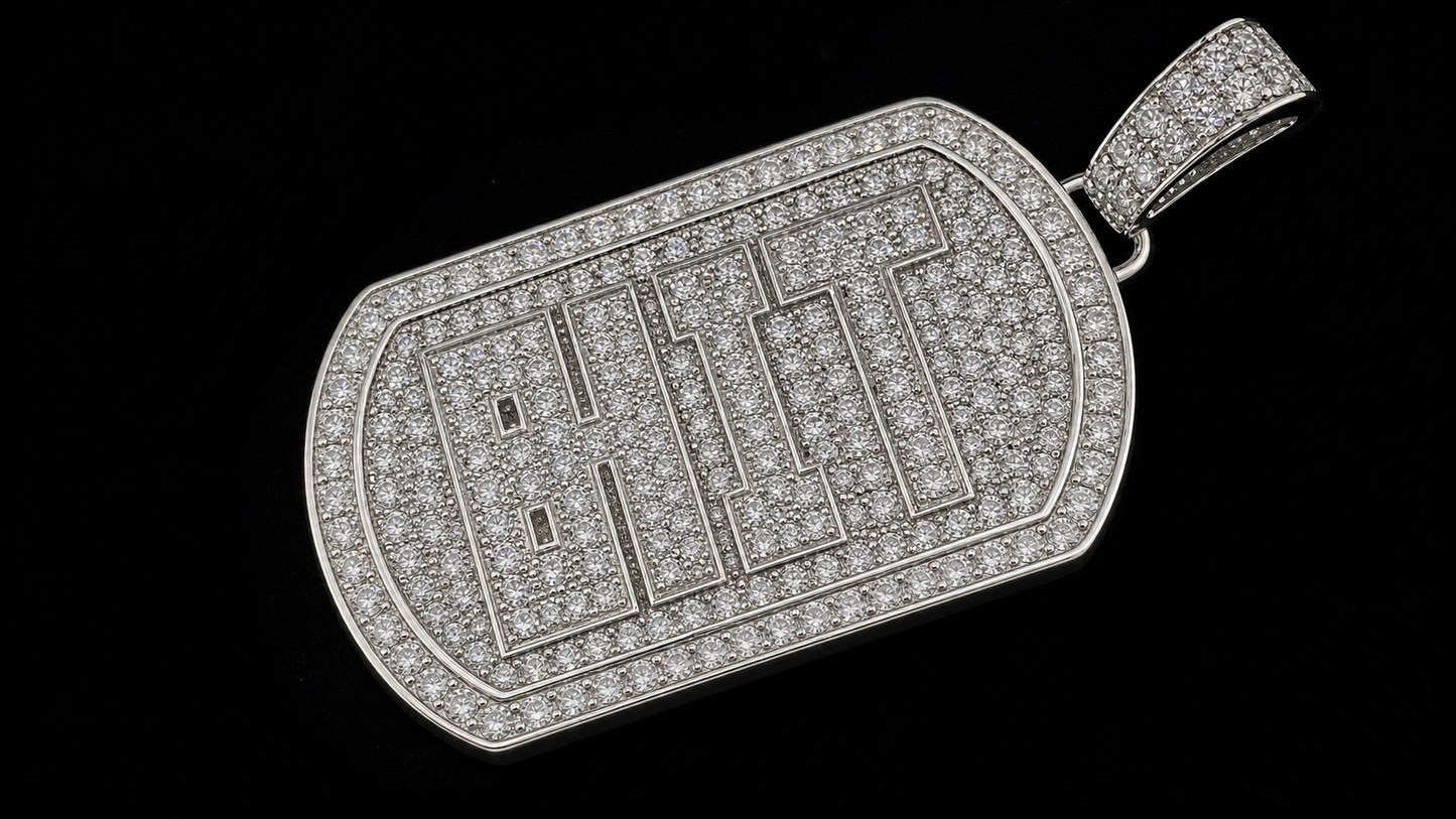 VVS1 Moissanite Custom Number Pendant