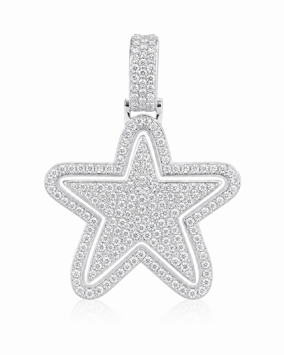 VVS1 Moissanite Star Pendant - Silver