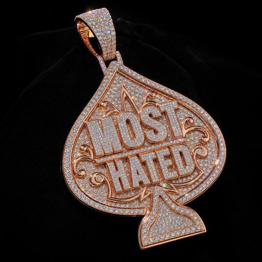 VVS1 Moissanite Self-Made Spade Medallion - Rose Gold