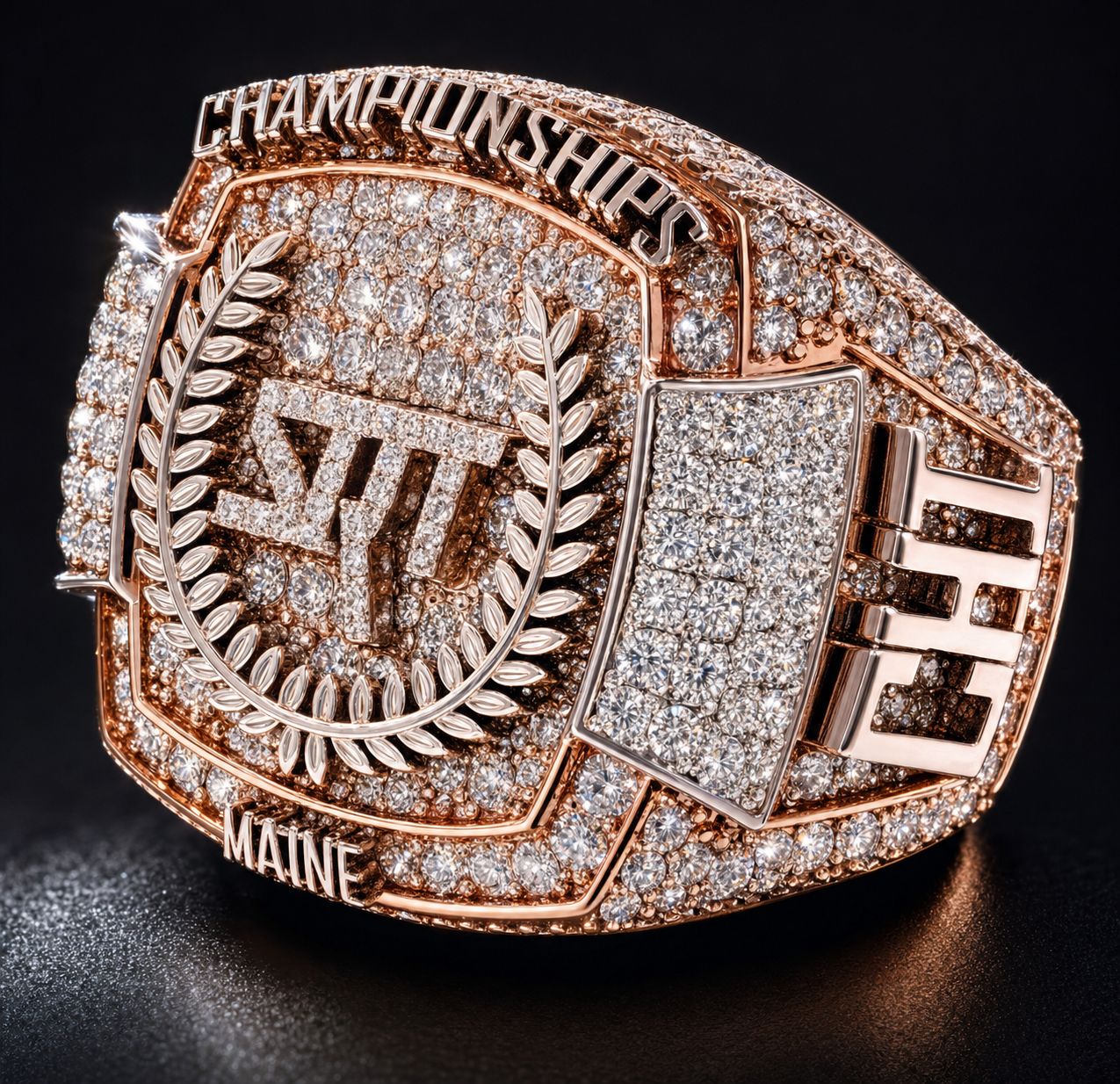 VVS1 Moissanite Championship Ring - Two-Tone