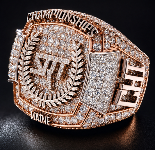 VVS1 Moissanite Championship Ring - Two-Tone