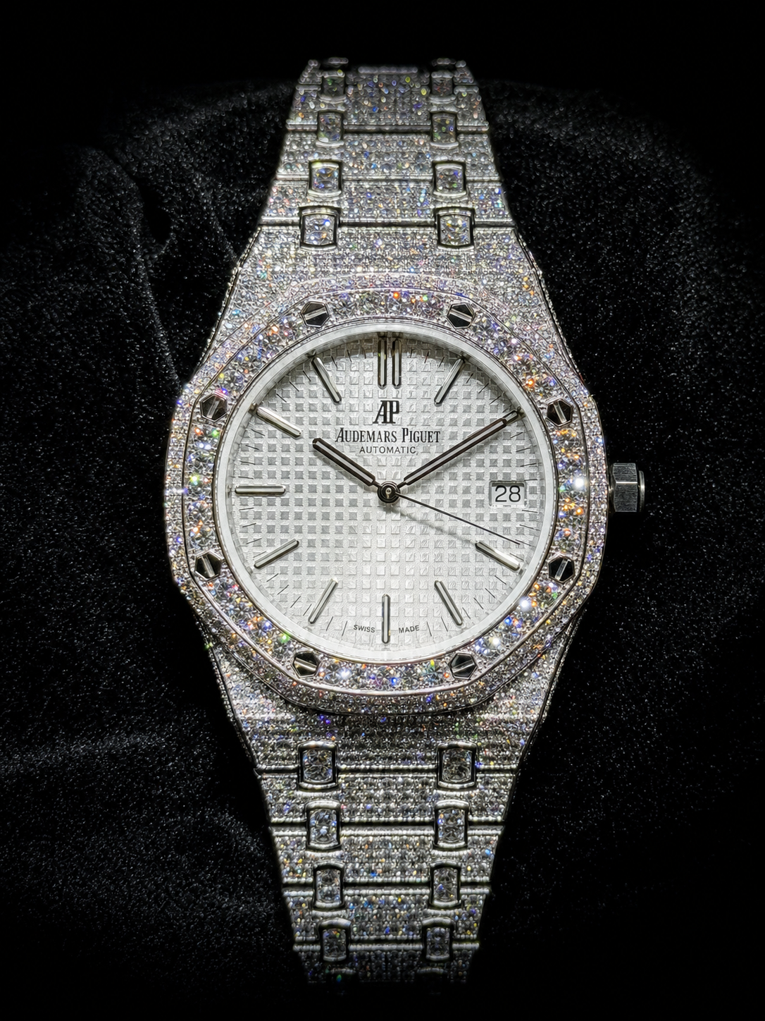 Super Clone Moissanite Royal Oak - Steel / White Dial
