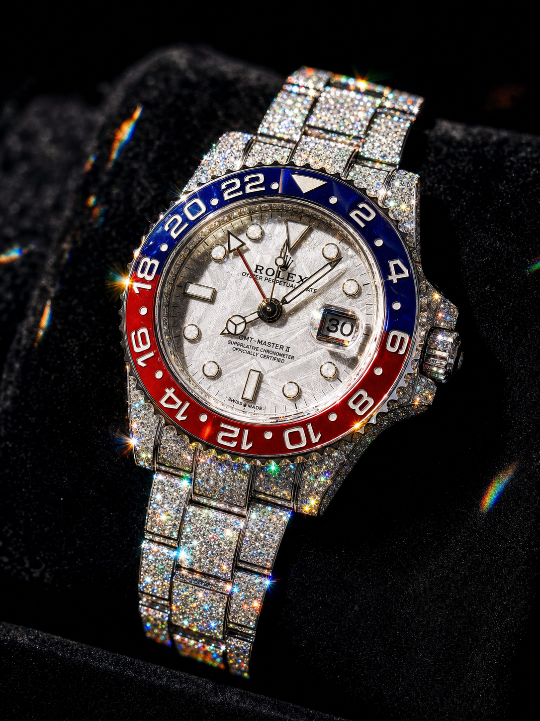 Super Clone Moissanite Rolex GMT Pepsi