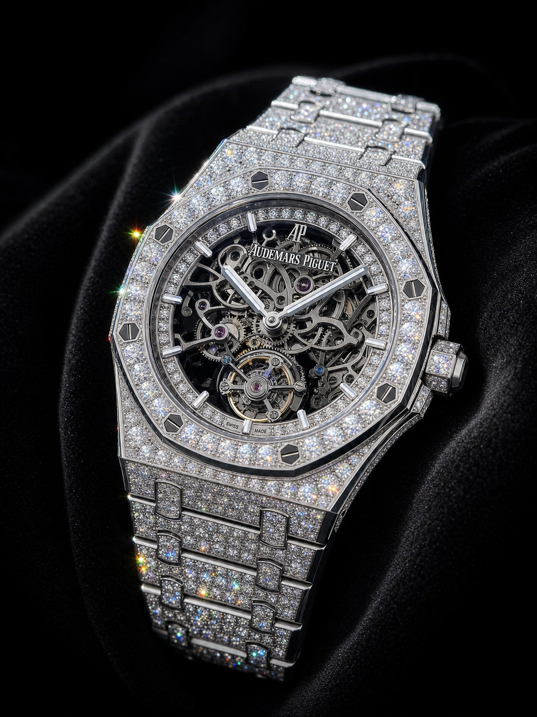 Super Clone Moissanite Royal Oak Openworked - Steel