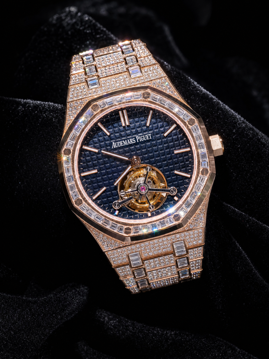 Super Clone Moissanite Royal Oak Tourbillon - Rose Gold