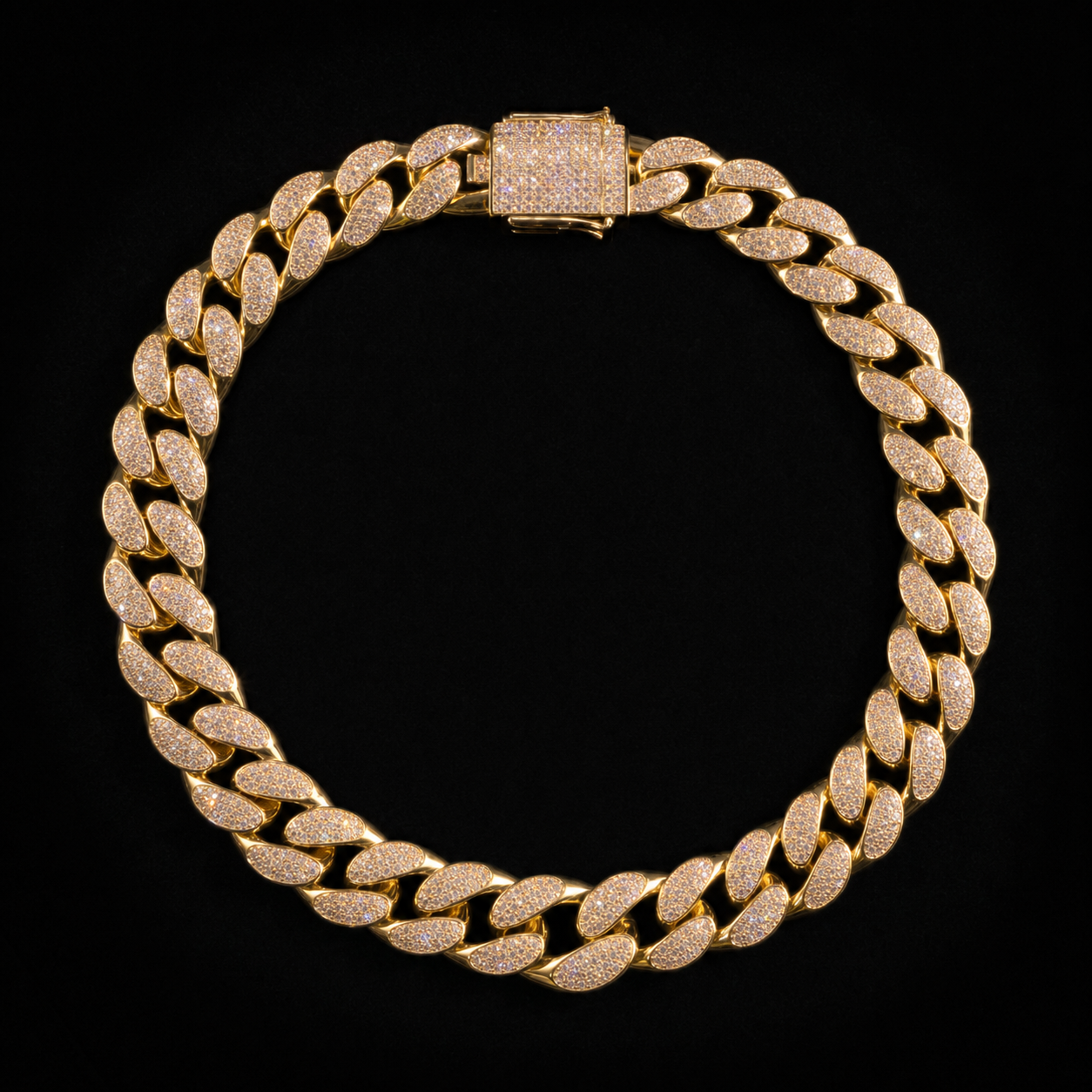 20mm King-Size Cuban Link Chain – Front View